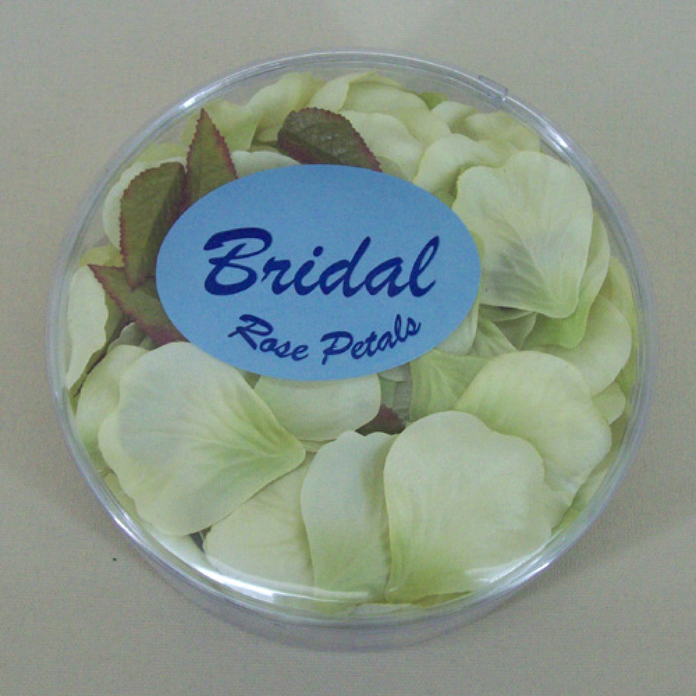 Rose Petals Two Tone Green Silk 164 Petals Artificial Flowers